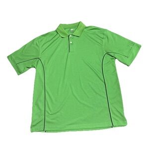 Top Flite Golf Polo Green Navy Stripe XL Preppy Tennis Pickleball Casual Active